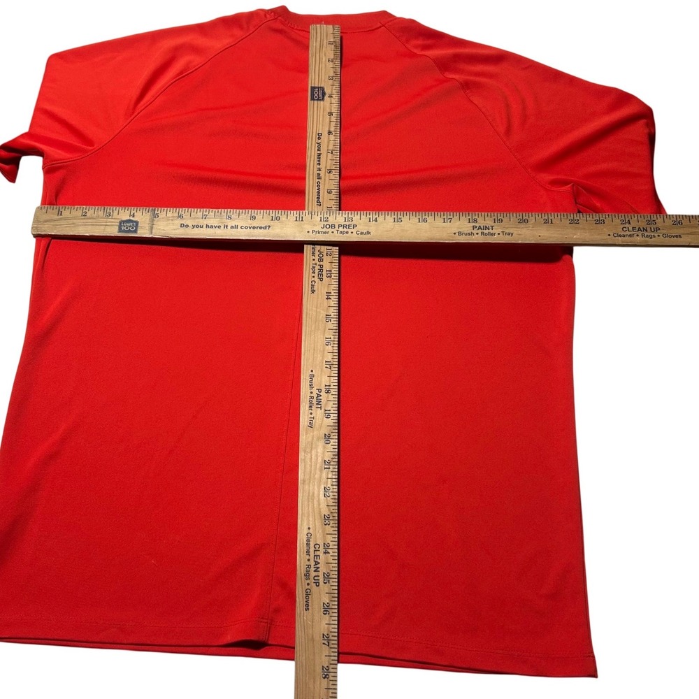 Nike Mens Orange Short Sleeve Mandarin Collar Performance Polo Shirt Large - Picture 3 of 7